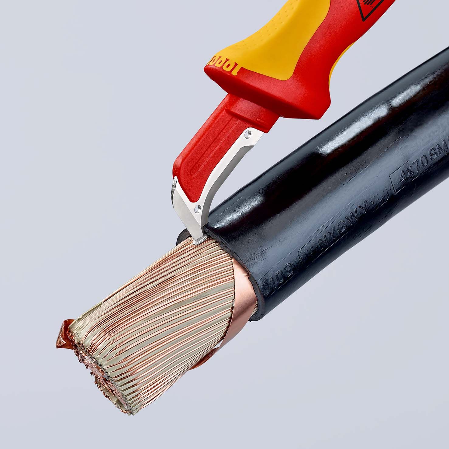 KNIPEX Abmantelungsmesser mit Gleitschuh isoliert