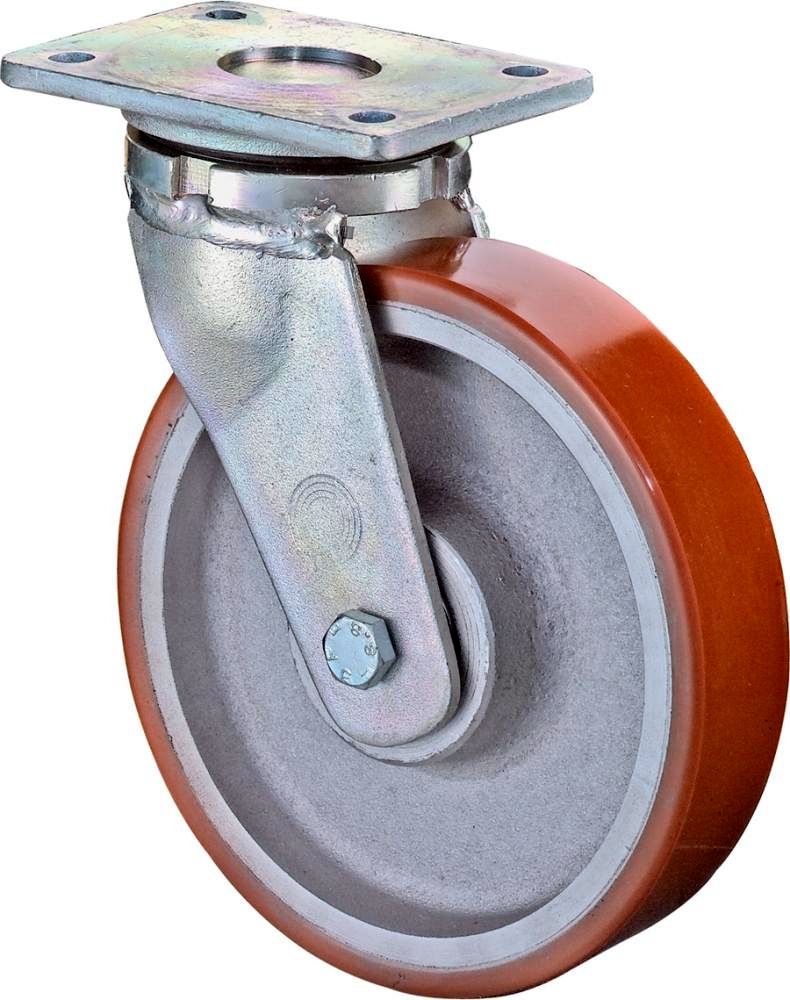 Lenkrolle 80mm RR100.B15 Platte,Polyure Guss,KL RR100.C10.080 BS ROLLEN