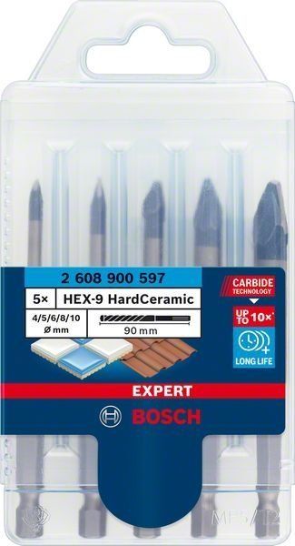 Bosch EXPERT HEX-9 HardCeramic Bohrer-Set