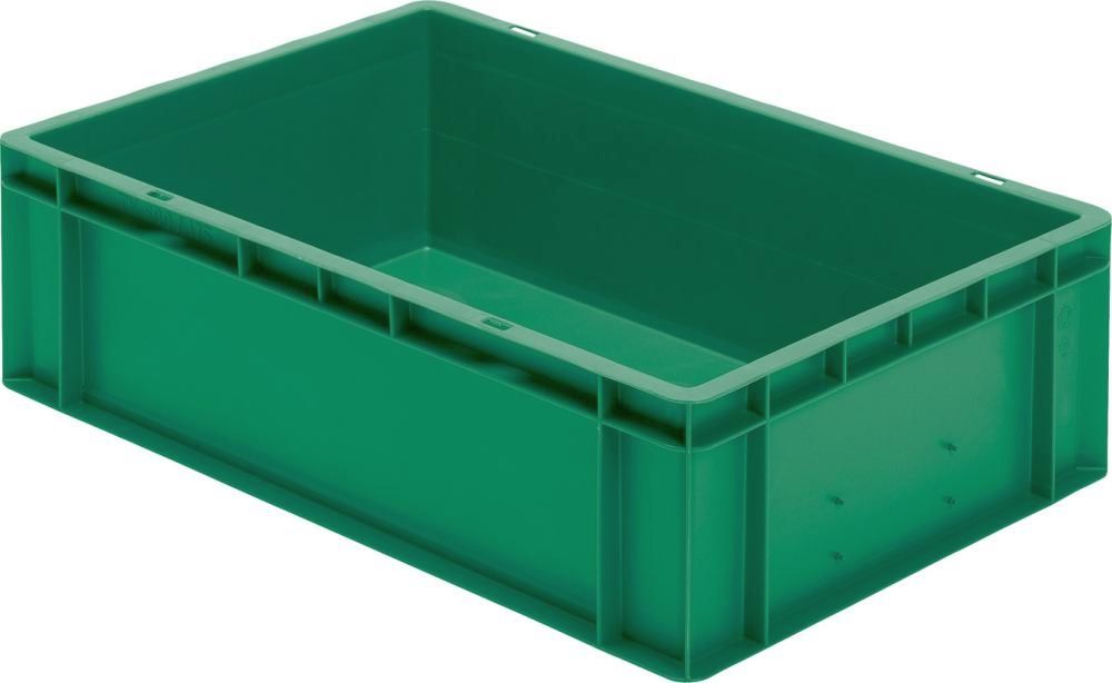 Transport-Stapelkasten B600xT400xH175 mm grün, geschlossen ohne Griffloch LA-KA-PE