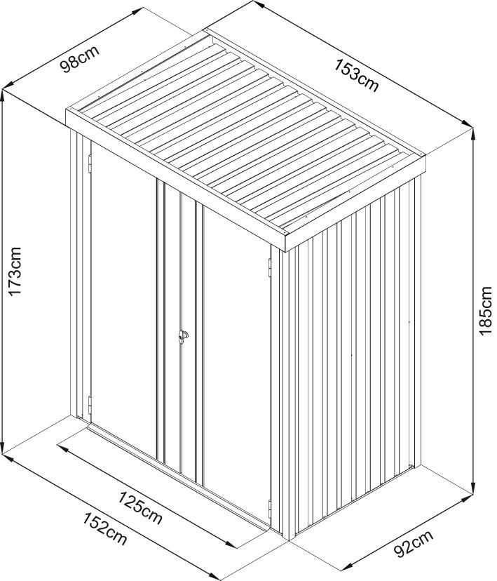 Geräteschrank PREMIUM 153x98x185 cm