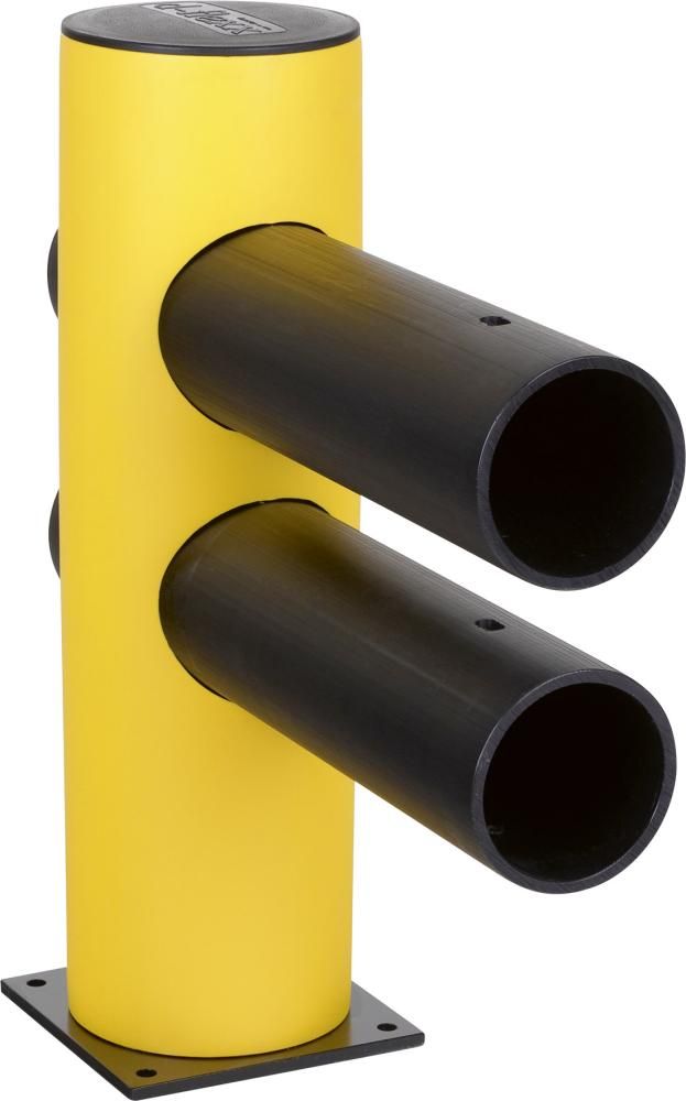 Endpfosten für Barriere Hotel H706xB600xD200 mm schwarz/gelb