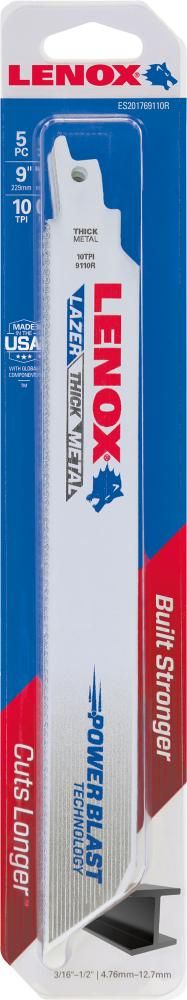 Säbelsägeblatt 229x25x1,1mm 10Zähne Pack a 5 Stück LENOX