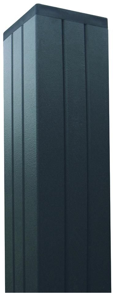 Aluminium TOR-Pfosten f. Steckzaunserien 68x68x2400mm, verstärkt ANTHRAZIT