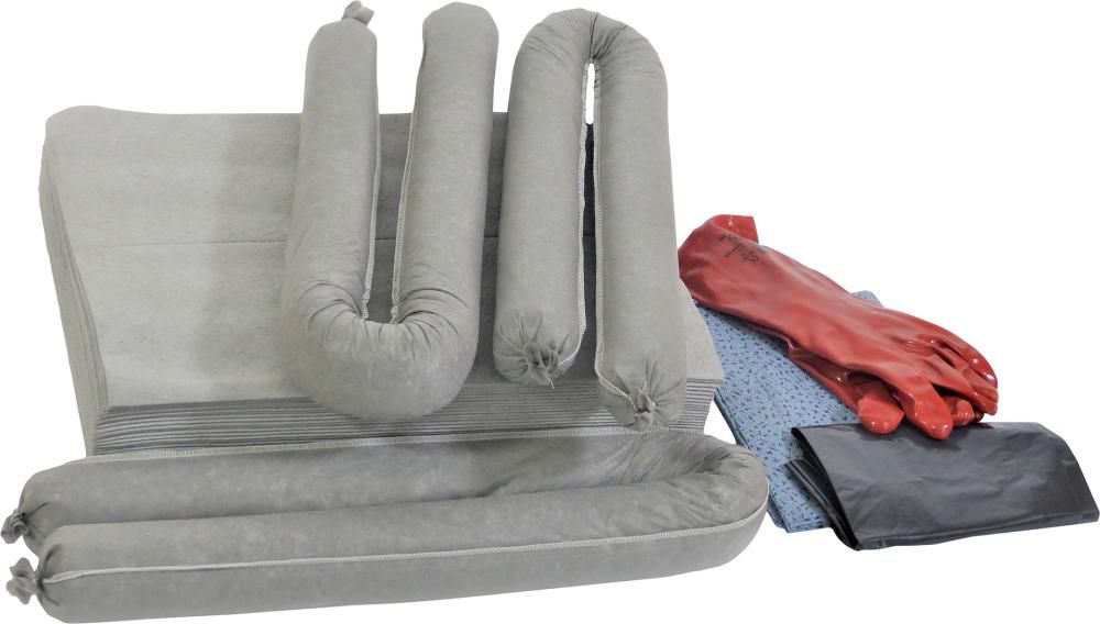 Notfallset, Tasche, Inh. grau, Aufnahme 50L PP-Bindevlies hohe Aufnahmekapazität