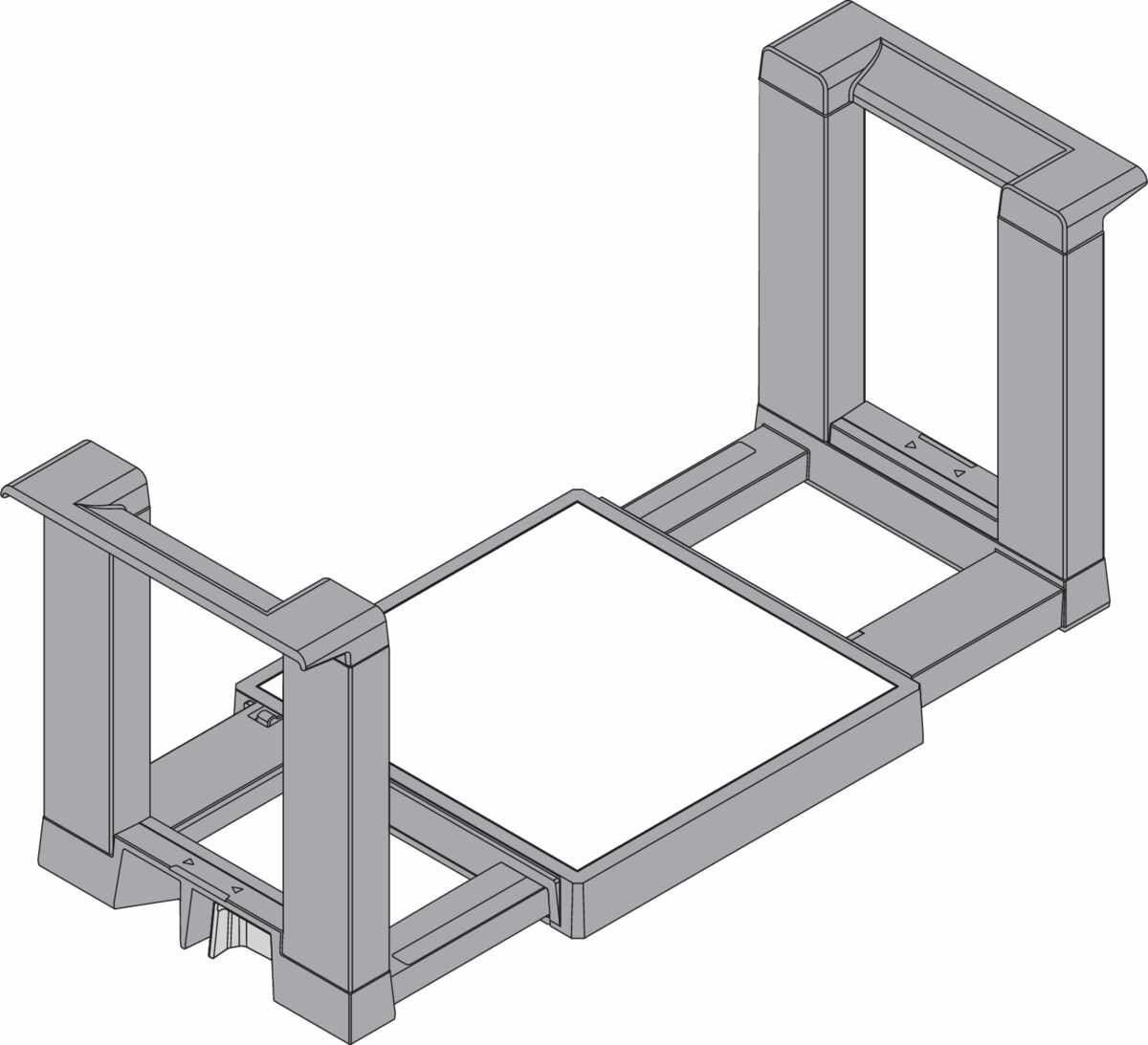 Blum Tellerhalter, Höhe=170 mm, Tellerdurchmesser=186-322mm, oriongrau matt