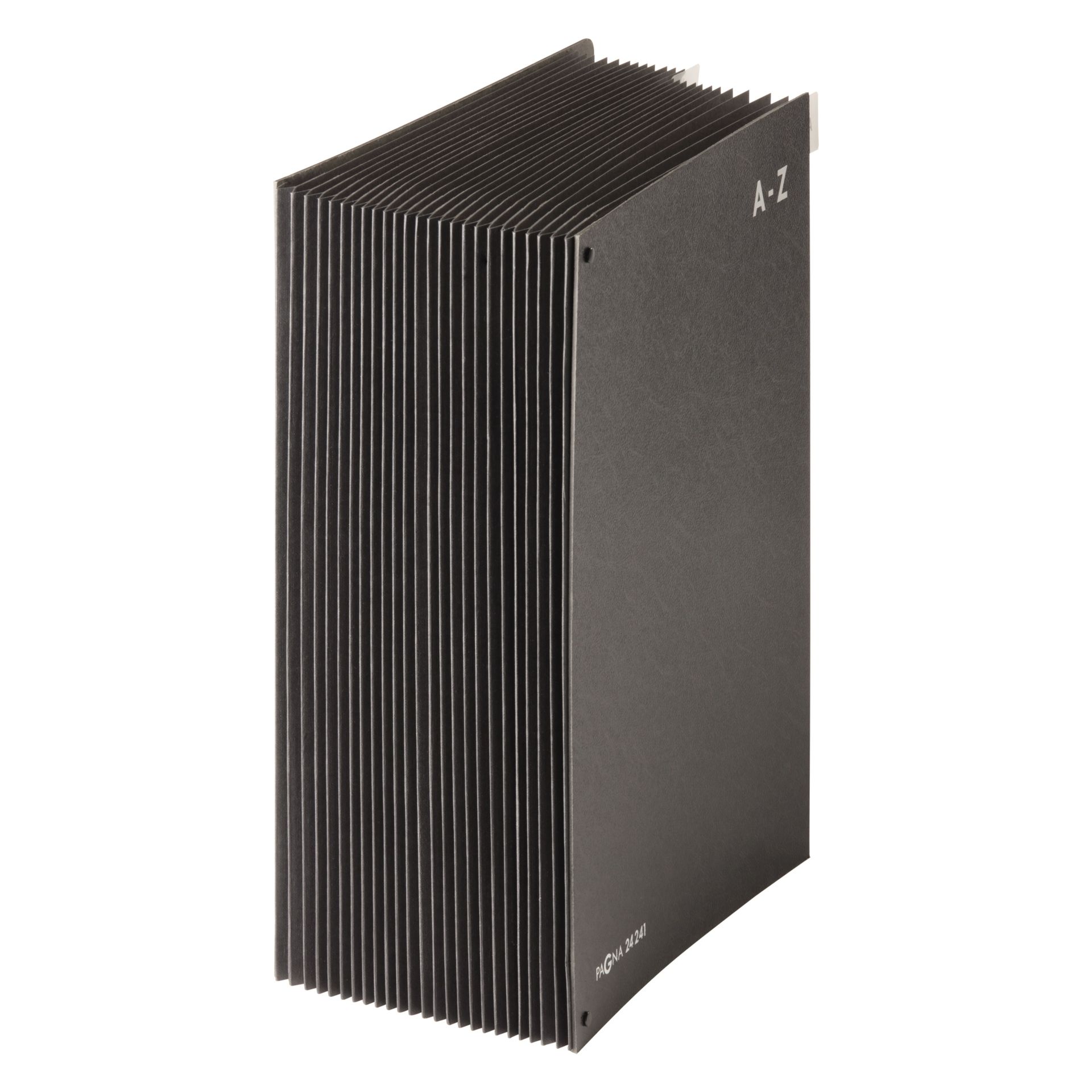 Pultordner DIN A4 A-Z 24Fächer Hartpappe sw