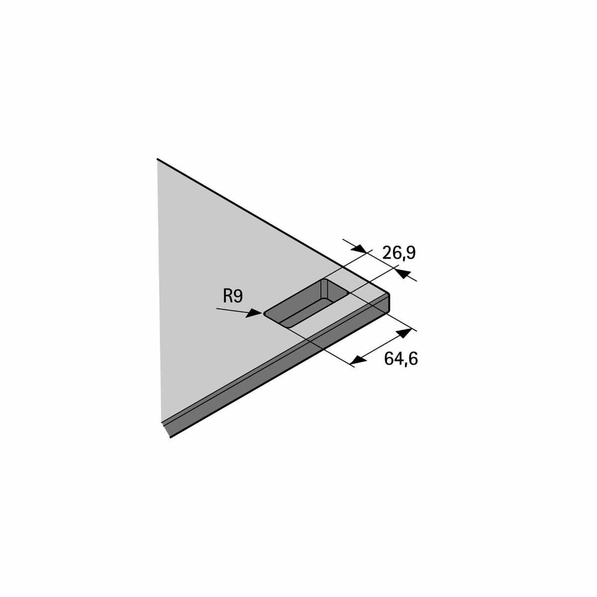 Handschalter Touch Basic Inlay, schwarz