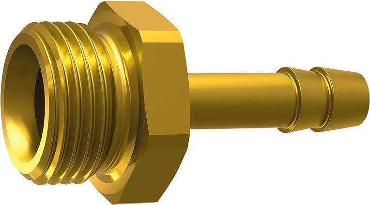 Einschraubschlauchtülle Messing, AG G3/8", LW 9 SW 19mm RIEGLER