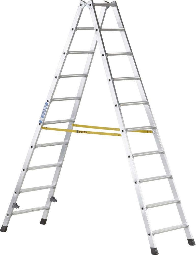 Stehleiter Nova B 2x10 Stufen Leiterlänge 2,30 m Arbeitshöhe 3,65 m ZARGES