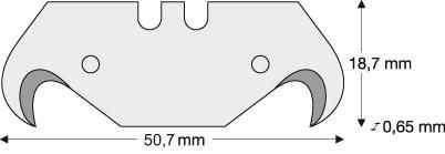 Hakenklinge Standard 50,7x18,7x0,65mm Pack a 10 Stück LUTZ BLADES