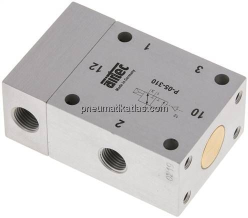 3/2-Wege Pneumatikventil mit Luftfeder, G 1/8"