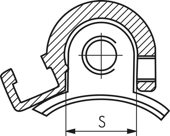 Befestigungsklemme für T-Nut-Zylinderschalter (Mickey-Mouse)