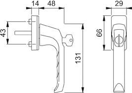 Fenstergriff abschl.013S /U34,F9016 NAW 7/35