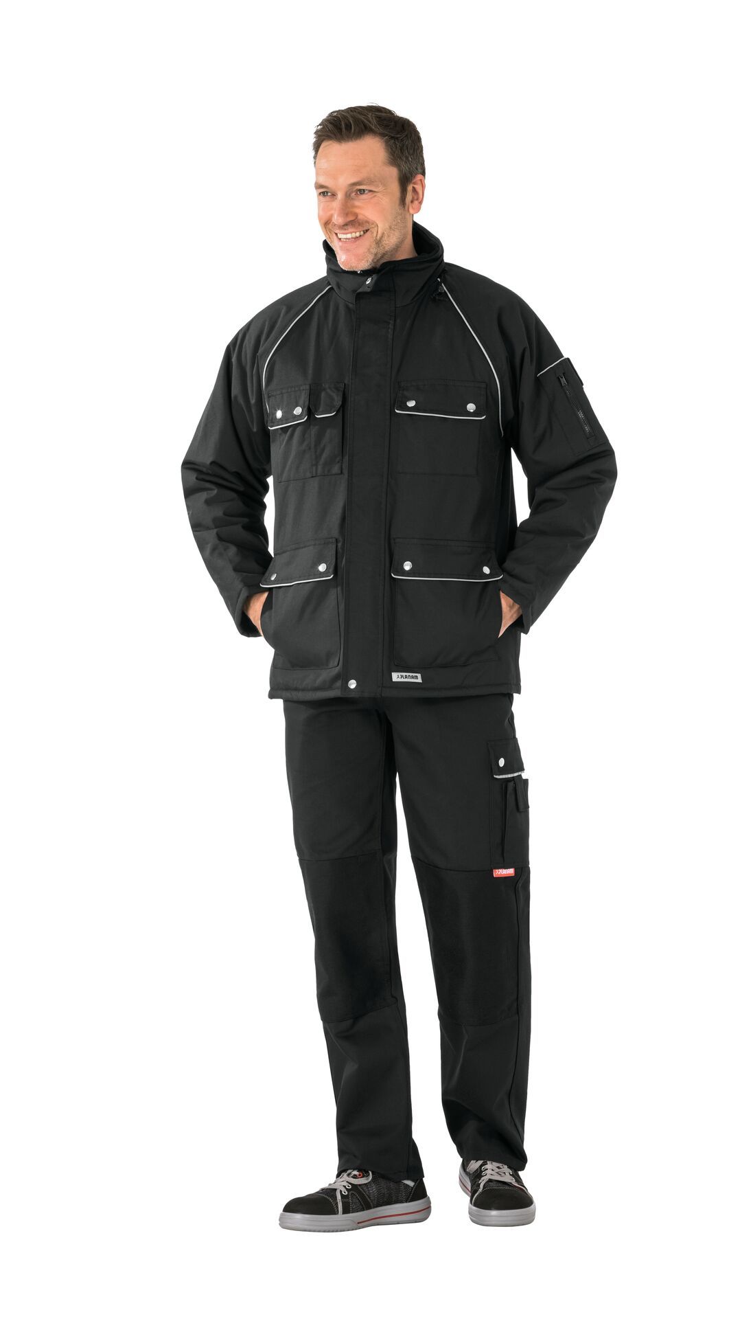Planam Winterparka Canvas 320, Outdoor schwarz/schwarz Gr. S