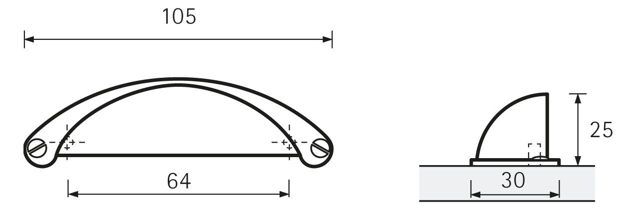 HETTICH Griff Matane BA 64 mm