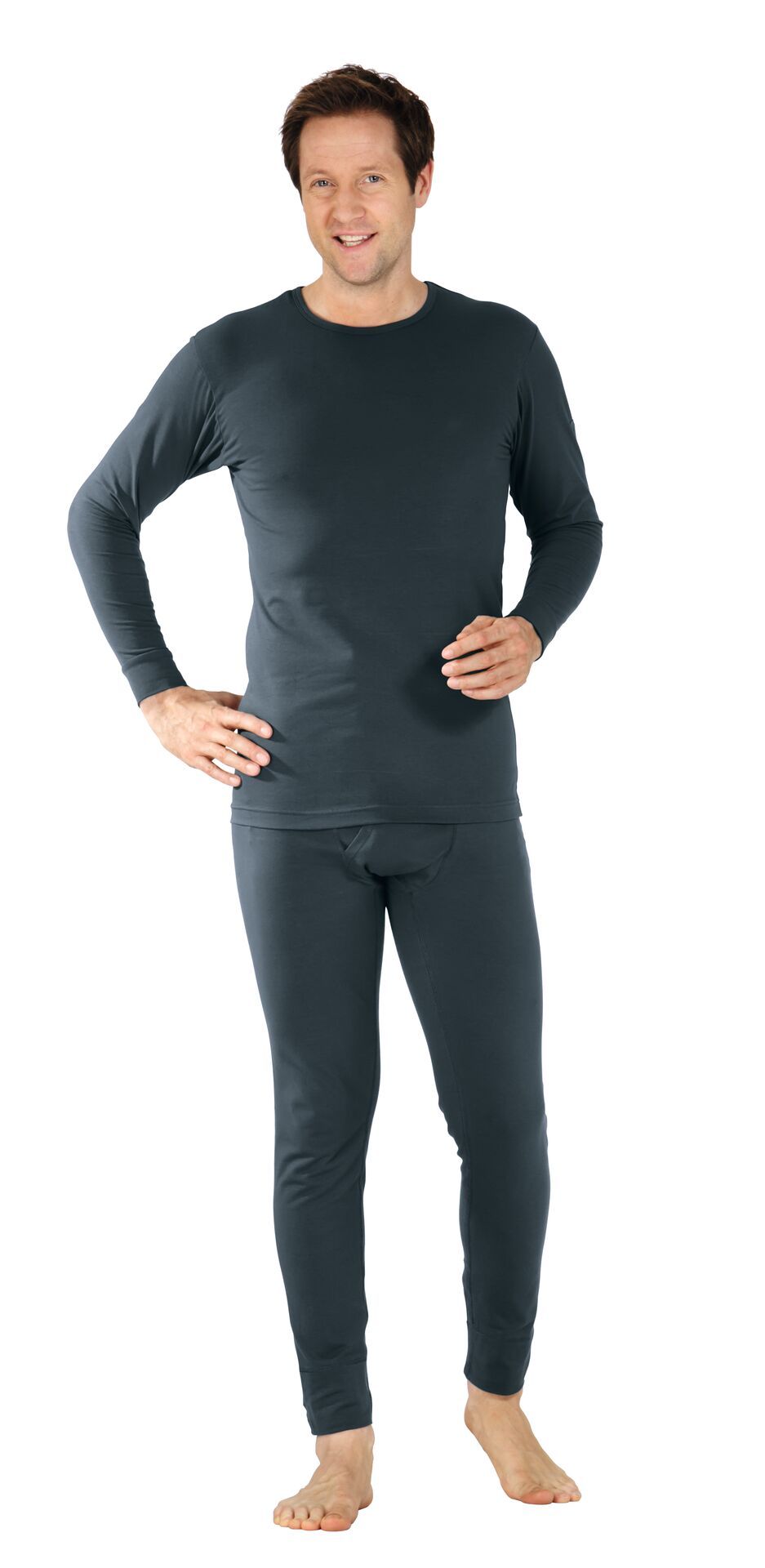 Planam Shirt langarm 190 g/m² Funktionsunterwäsche grau Gr. S