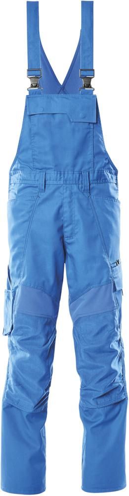 Latzhose 18569,Hänge- tasche,Stretch-Einsatz, azurblau, Gr.76C46
