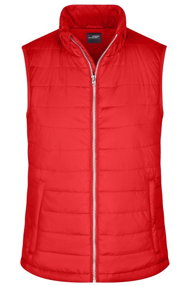Ladies' Padded Vest Leichte, wattierte Steppweste rot, Gr. L