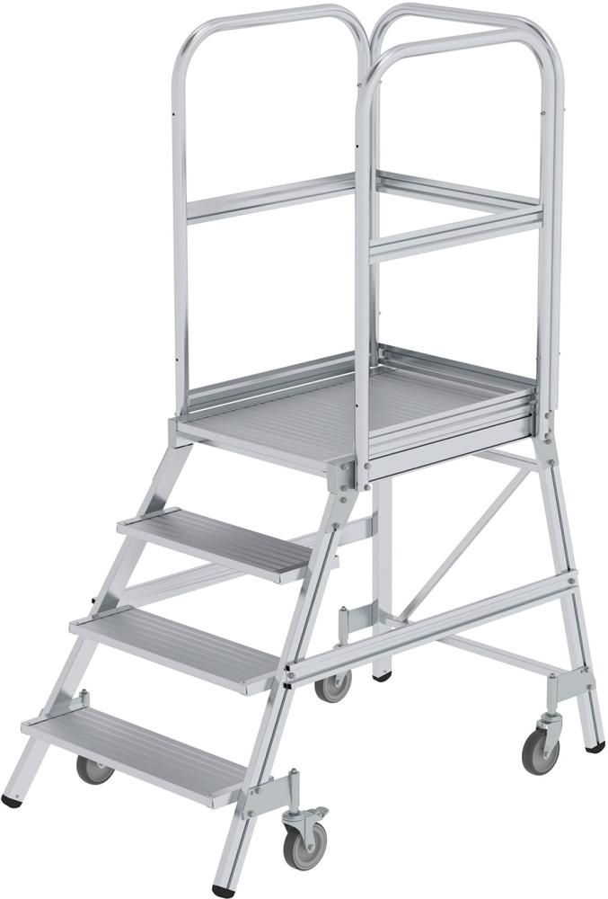 Alu-Podestleiter 4 Alu-Stufen Podesthöhe 0,96 m