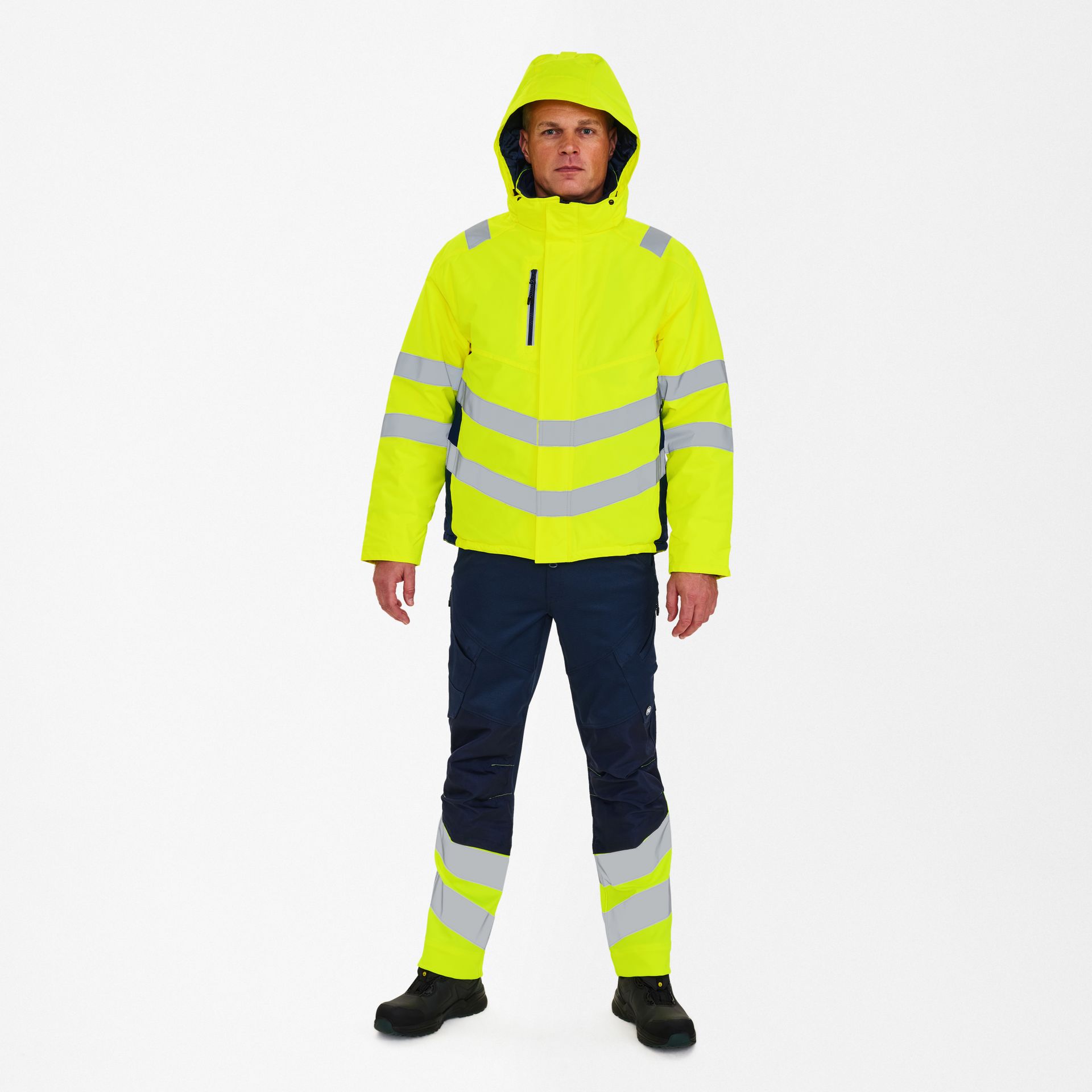 Safety Winterjacke Gelb/Blue Ink, Gr. XS