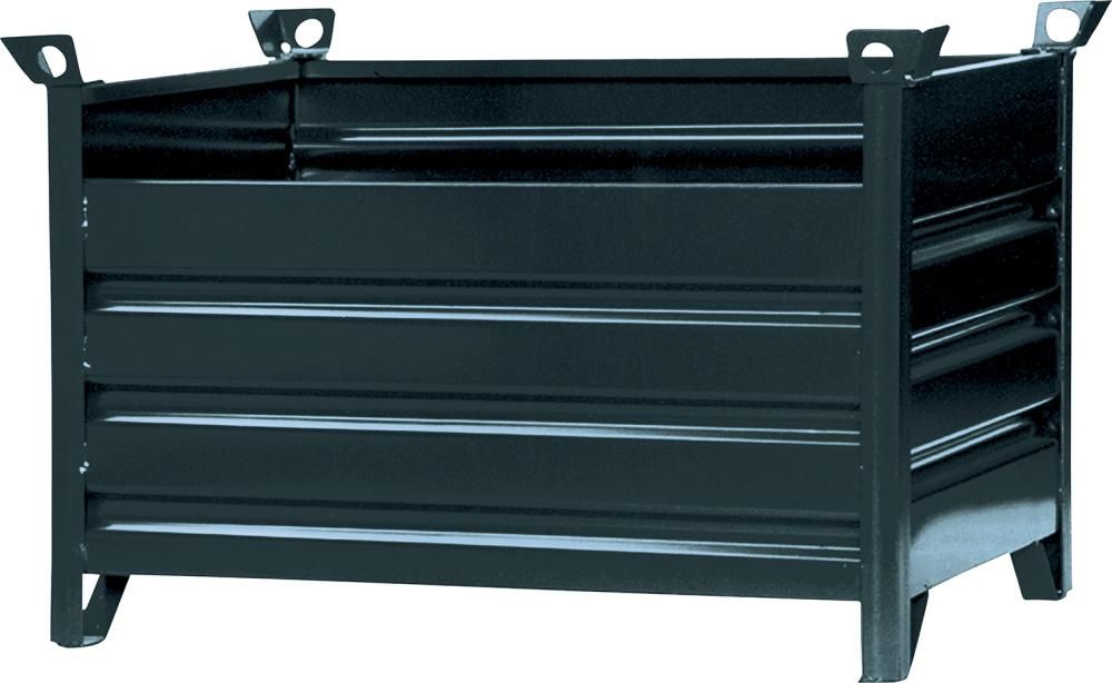 Vollwand-Stapelpalette 1500 kg anthrazitgrau RAL 7016 1000x800x750 mm
