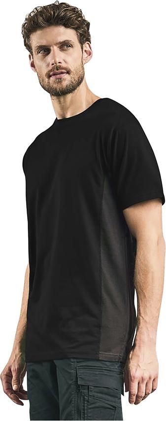 Contrast T-Shirt, schwarz/charcoal Gr. S Promodoro