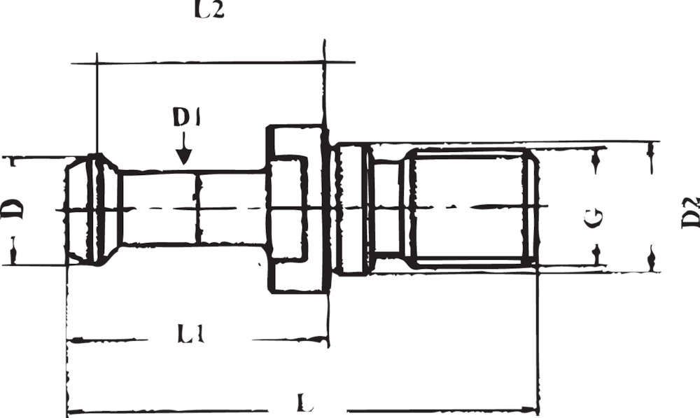 Anzugsbolzen JISB6339 BT40 60G.