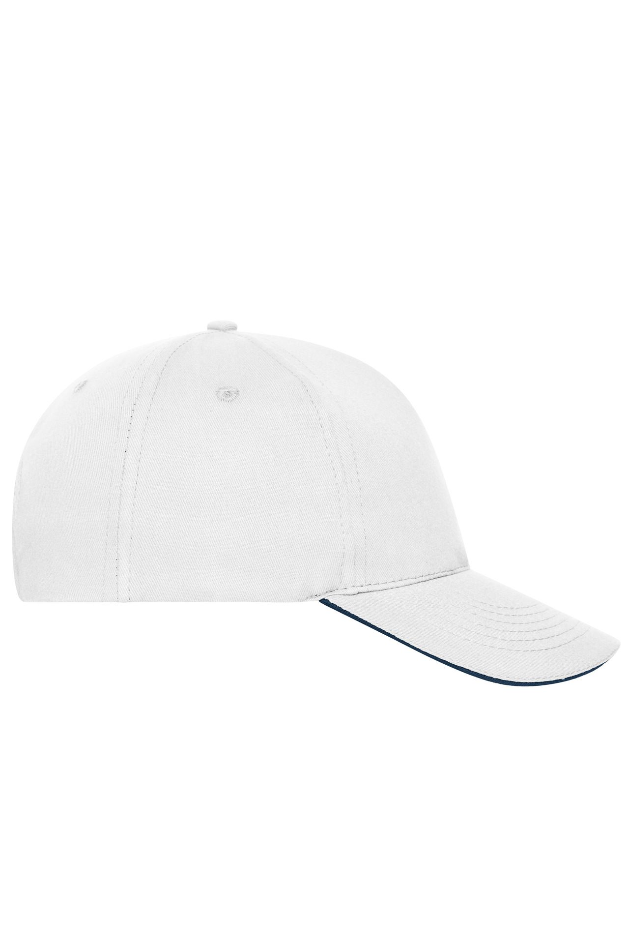 5 Panel Cap mit ungebürsteter Oberfläche