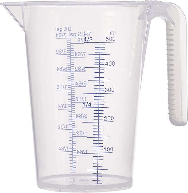 Messbecher Polypropylen 0,5l transparent Pressol