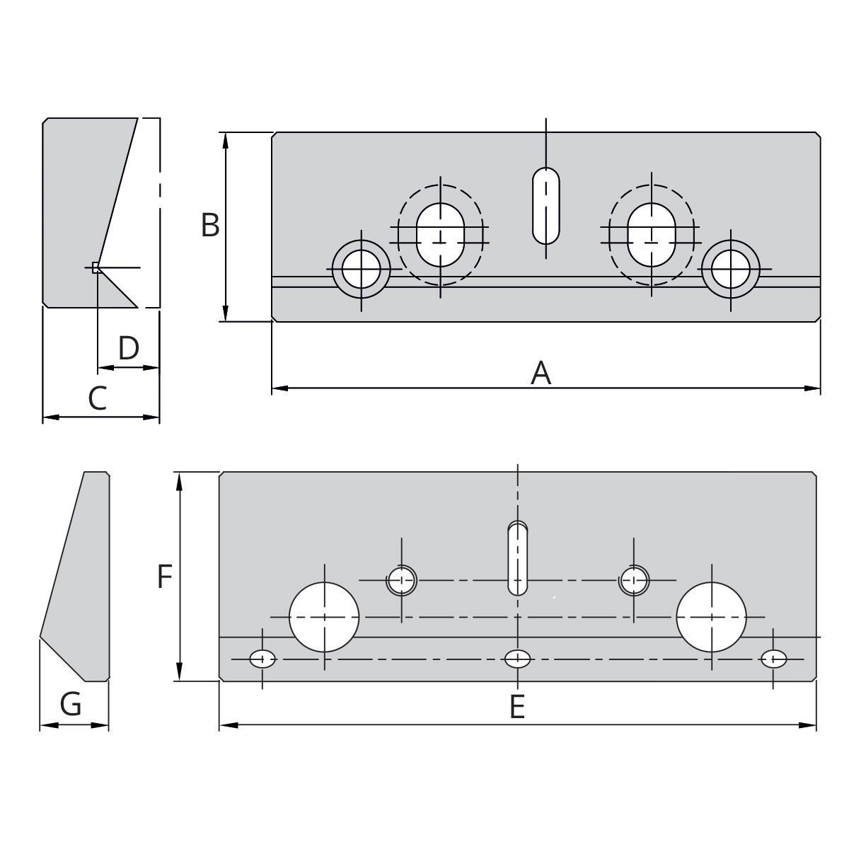 Niederzugbacken (Paar) für HP-80 | MP-80