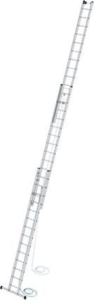 Alu-Seilzugleiter 3x14 Sprossen Leiterlänge 4,10m eingef.Arbeitshöhe bis 10,80 m