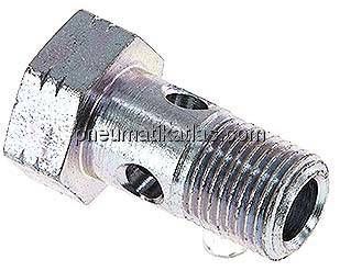 Hohlschraube 1-fach, G 1/8", Stahl verzinkt