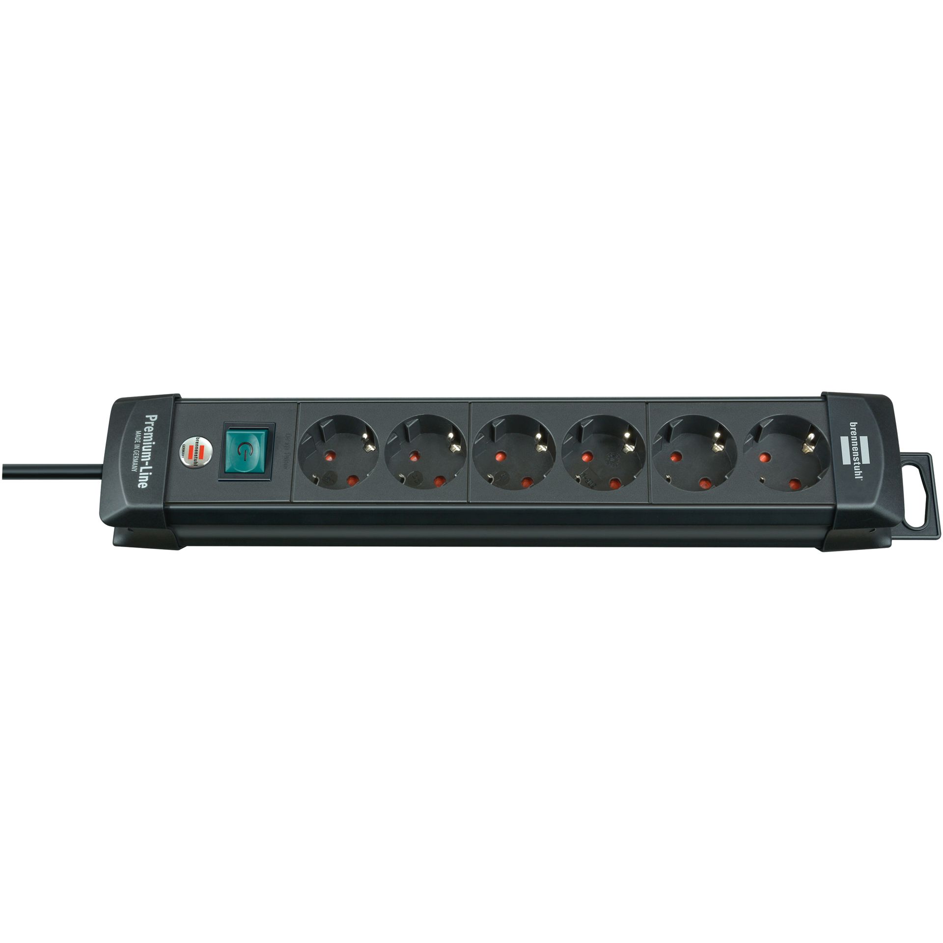 Steckdosenleiste Premium-Line 6fach sw