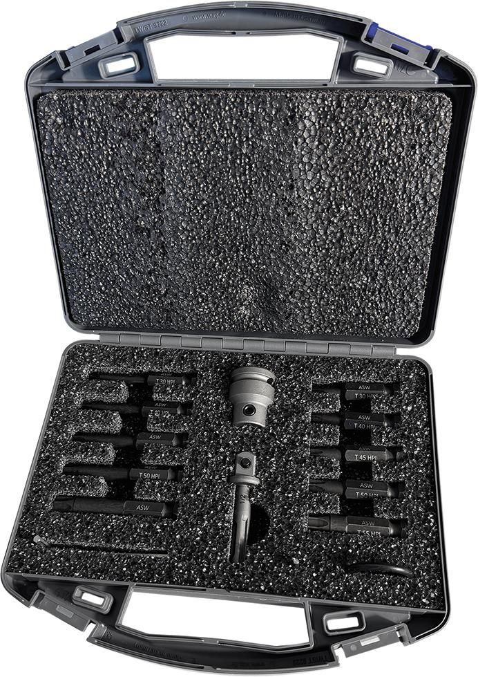 Kraft- Bit-Garnitur 7/16" 18-teilig Torx ASW