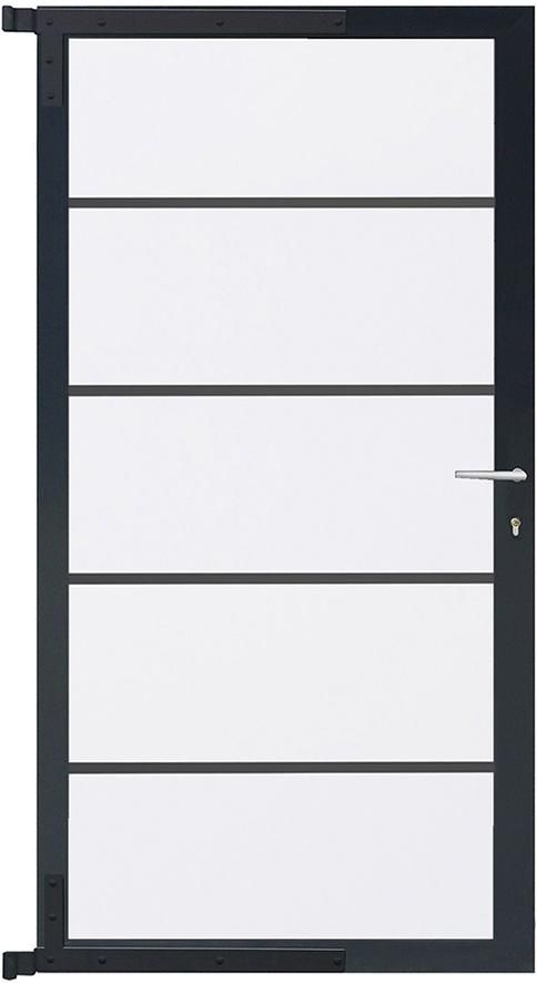 FARÖ-Tor-Komplettset 90 x 173 cm, weiß/anthrazit