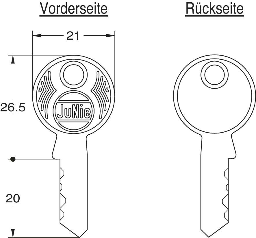499 Möbelschlüssel 20mm Schaft, o. Einschnitt