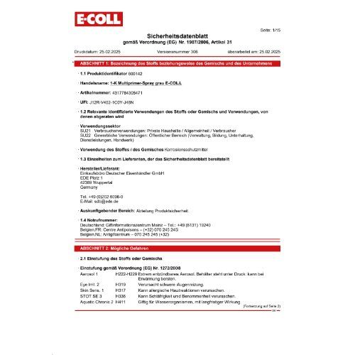 Multiprimer-Spray 400ml grau E-COLL