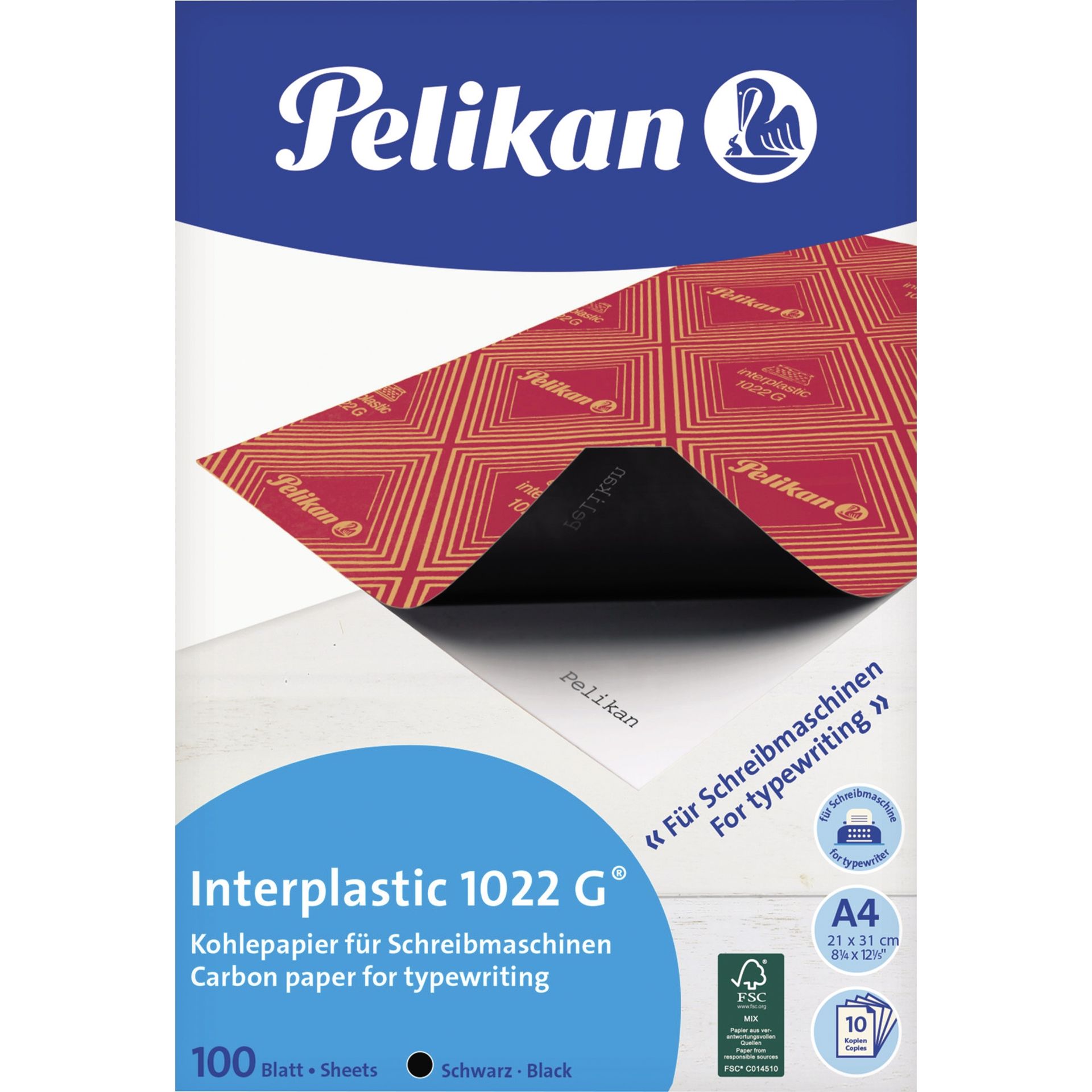 Kohlepapier Interplastic 1022G DIN A4 schwarz 100 Bl.
