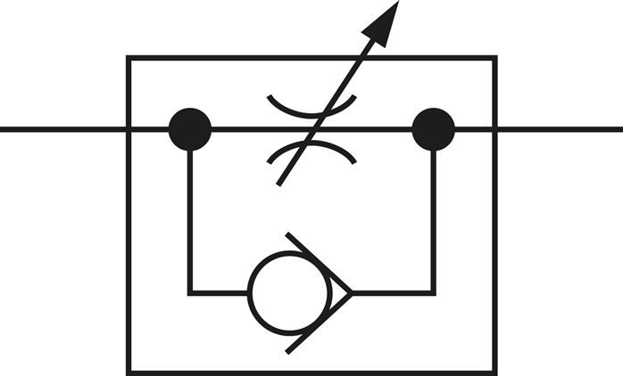 Block-Drosselrückschlagventil, M 5, Standard