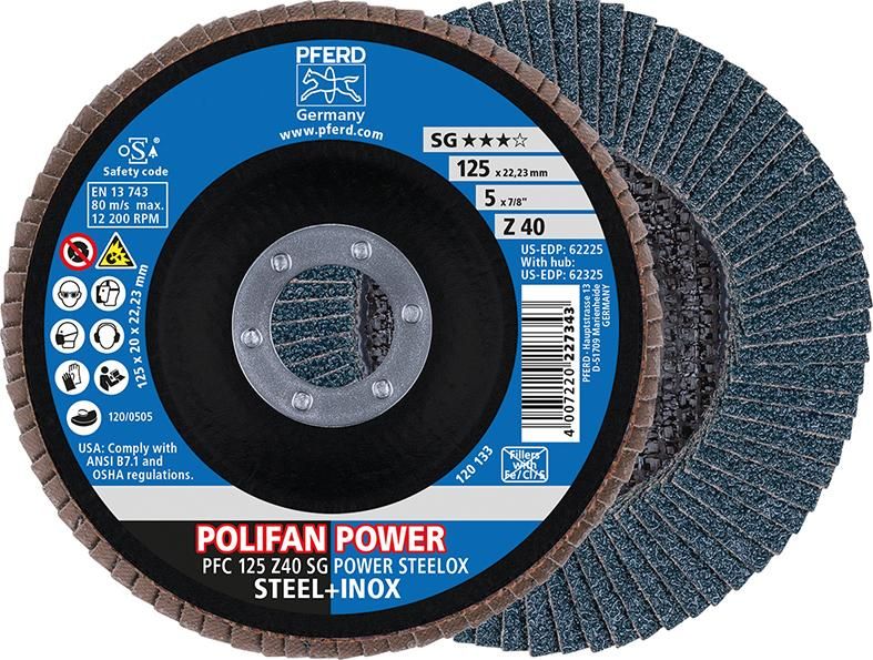 Fächerschleifscheibe Z 80SGP POWER 125mm K80 Pferd
