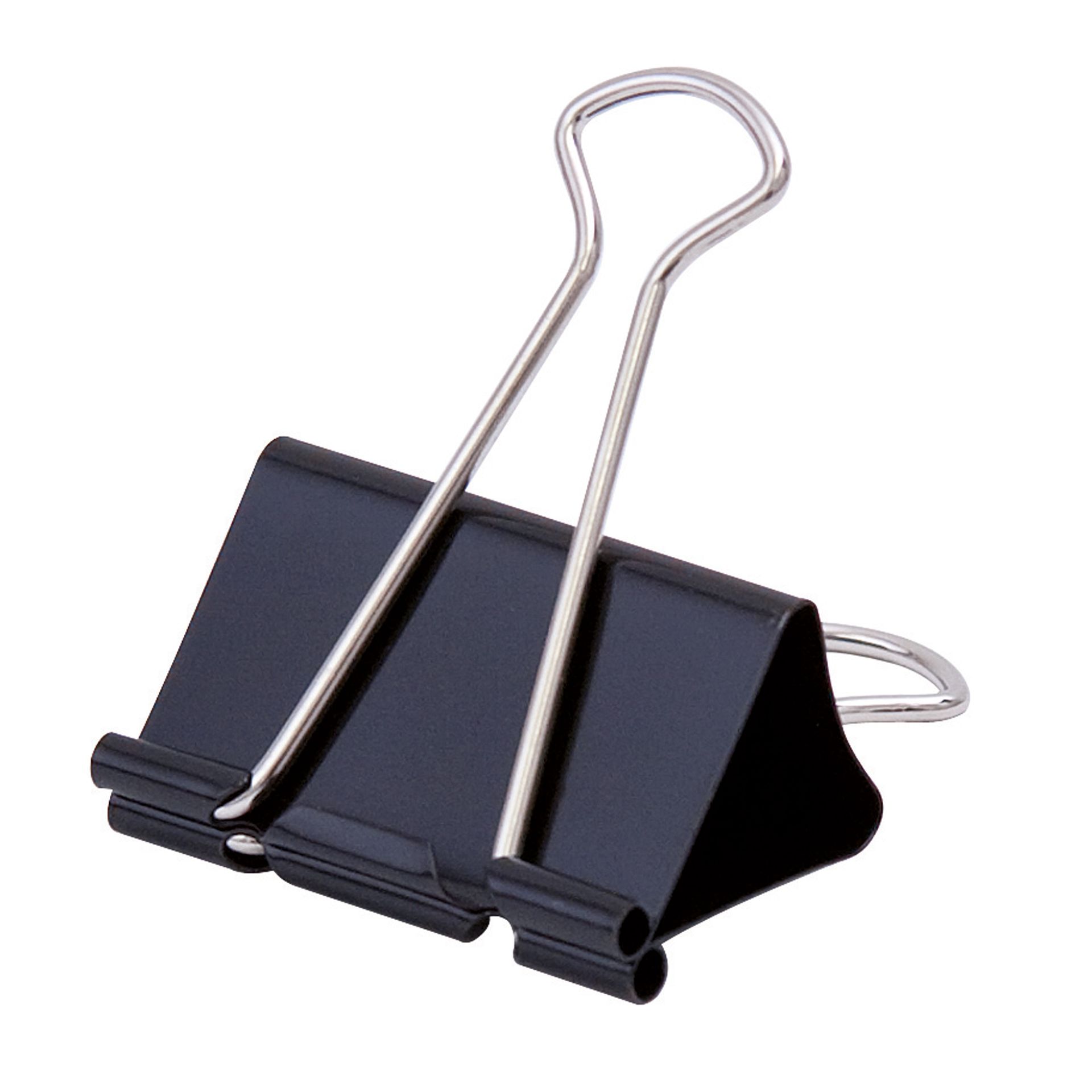 Foldbackklemmer 24x12mm schwarz 12 St./Pack.