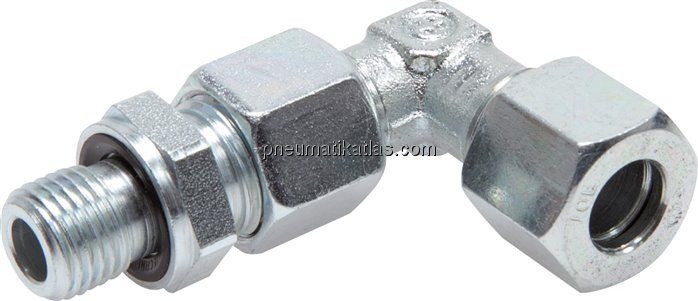 Einstellb. Winkel-Schneidringverschr. G 1/8"-6 L (M12x1,5), Stahl verzinkt
