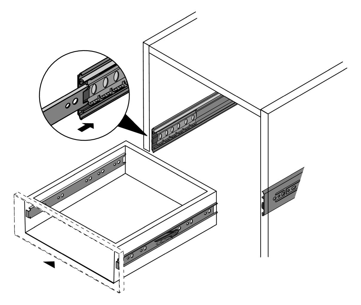 HETTICH Kugelauszug KA 5632 SC mit Selbsteinzug