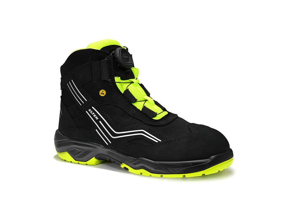 ELTEN AMBITION BOA Sicherheitsstiefel Mid S2 ESD, Schwarz, Gr. 43