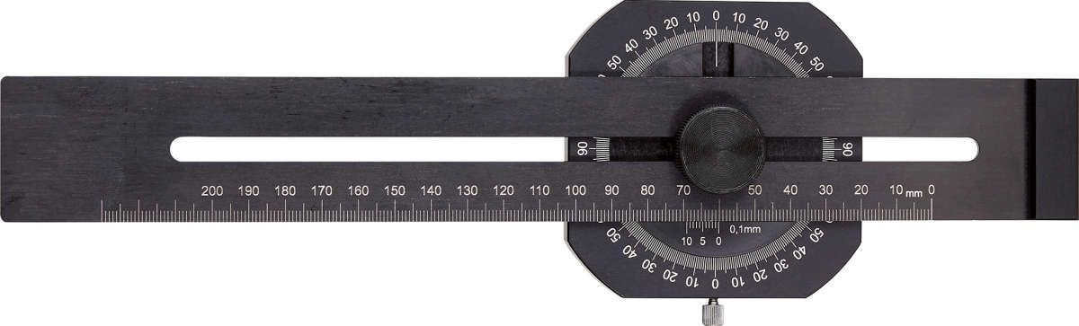 Präzisions-Streichmass mit Gradmesser 200 mm FORTIS
