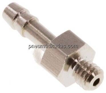 Gewindetülle M 3-2mm, Messing vernickelt