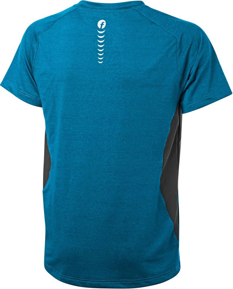 T-Shirt Quick Dry petrol/schwarz meliert Gr. XS Fortis Elements