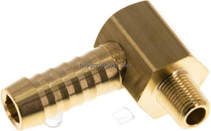 Winkel-Gewindetülle M 8x0,75 (konisch)-9 (3/8")mm, Messing