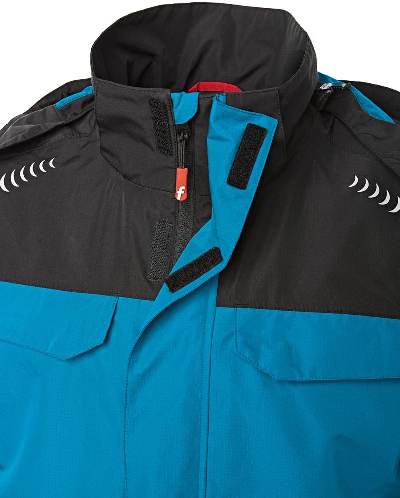 Regenjacke Plus türkis/schwarz Gr. XS Fortis Elements